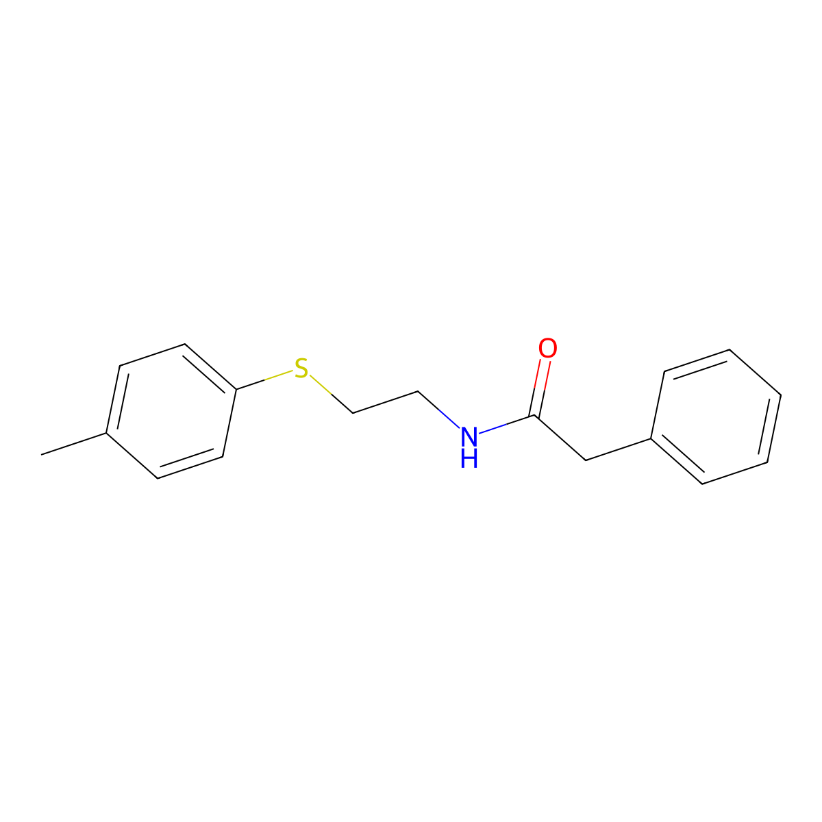 N-{2-[(4-methylphenyl)sulfanyl]ethyl}-2-phenylacetamide molecular structure, CAS 431075-86-4