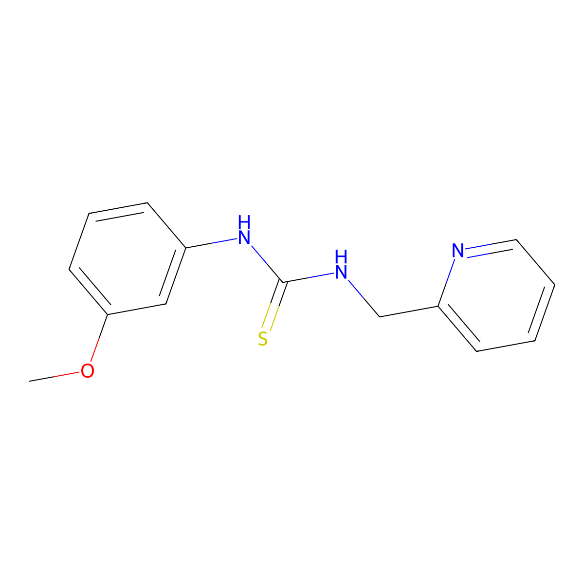 1-(3-Methoxyphenyl)-3-(pyridin-2-ylmethyl)thiourea molecular structure, CAS 431075-90-0