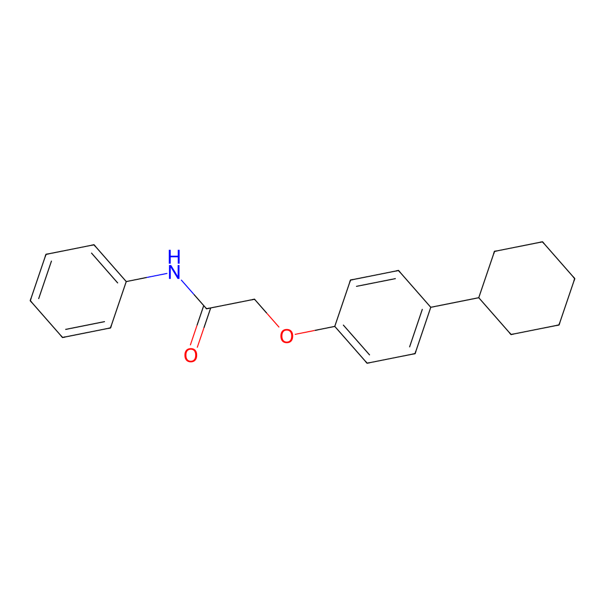 2-(4-cyclohexylphenoxy)-N-phenylacetamide molecular structure, CAS 431075-95-5