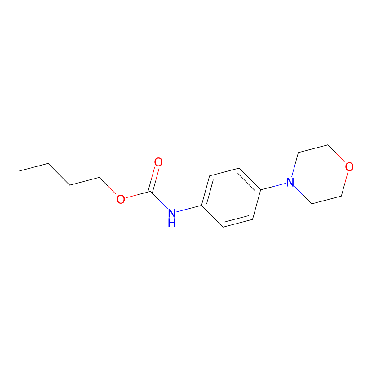 N-[4-(4-morpholinyl)phenyl]carbamic acid butyl ester molecular structure, CAS 431076-52-7