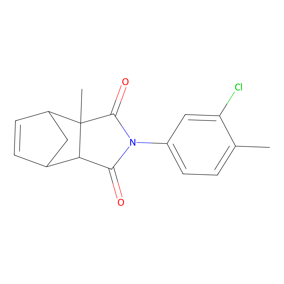 2-(3-chloro-4-methylphenyl)-3a-methyl-3a,4,7,7a-tetrahydro-1H-4,7-methanoisoindole-1,3(2H)-dione molecular structure, CAS 431077-01-9