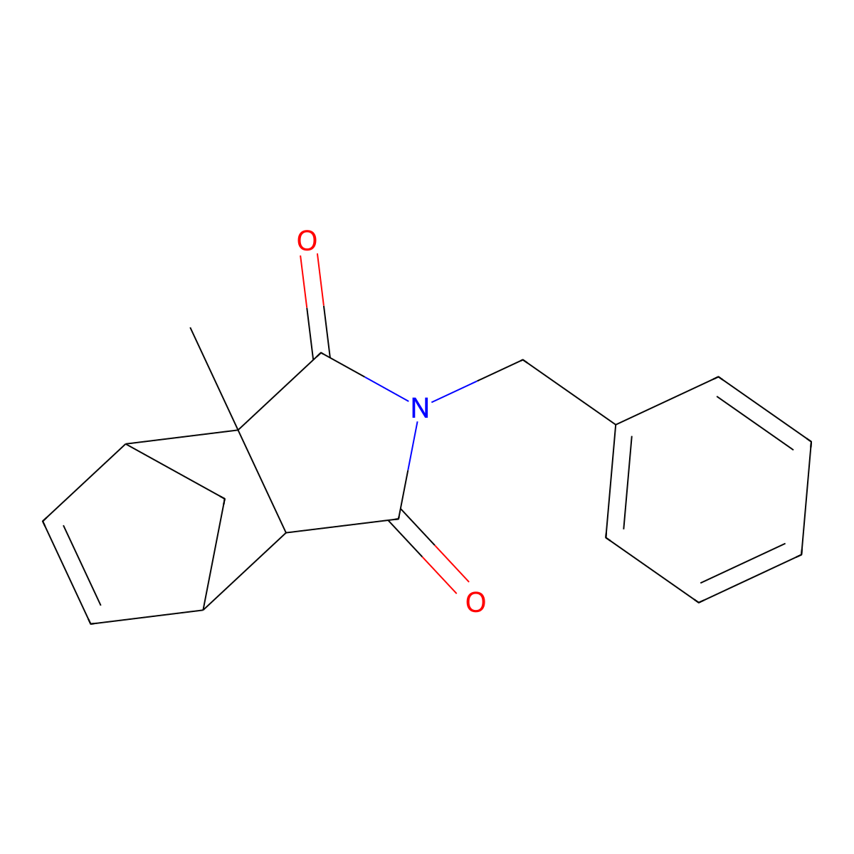 2-benzyl-3a-methyl-3a,4,7,7a-tetrahydro-1H-4,7-methanoisoindole-1,3(2H)-dione molecular structure, CAS 431077-02-0