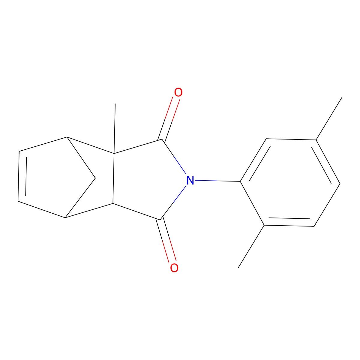 2-(2,5-dimethylphenyl)-3a-methyl-3a,4,7,7a-tetrahydro-1H-4,7-methanoisoindole-1,3(2H)-dione molecular structure, CAS 431077-03-1