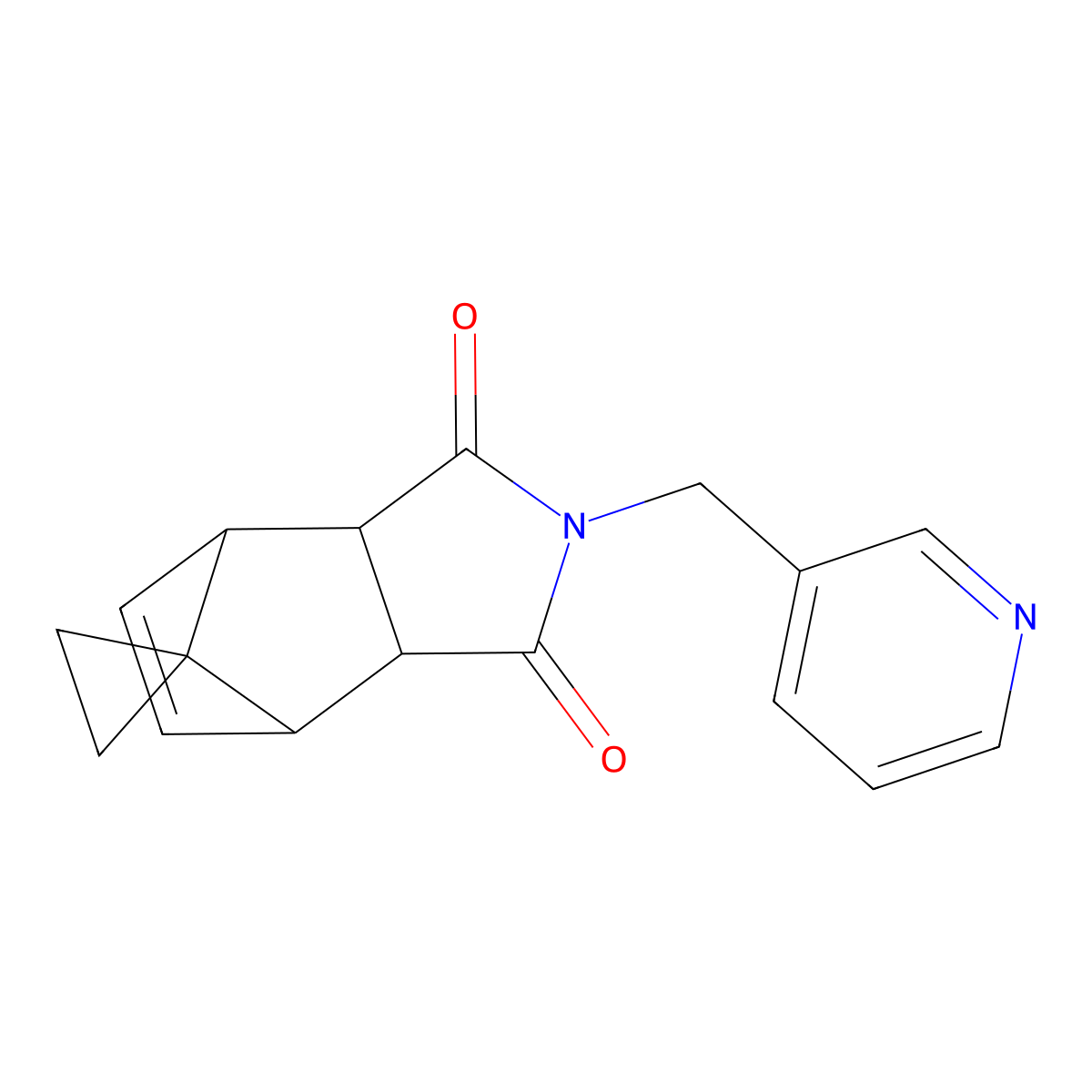 2-(pyridin-3-ylmethyl)-3a,4,7,7a-tetrahydro-1H-spiro[4,7-methanoisoindole-8,1'-cyclopropane]-1,3(2H)-dione molecular structure, CAS 431077-20-2