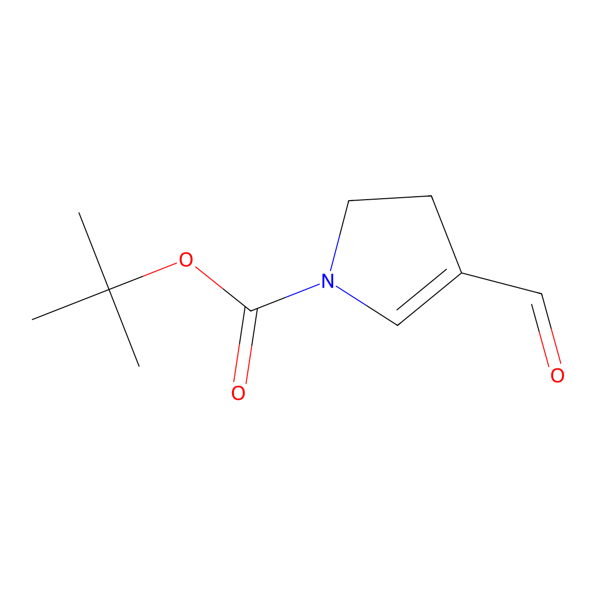 1,1-Dimethylethyl 4-formyl-2,3-dihydro-1H-pyrrole-1-carboxylate molecular structure, CAS 431079-81-1