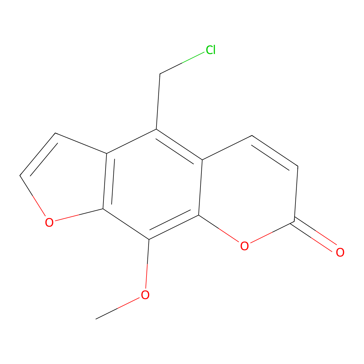 4-(Chloromethyl)-9-methoxy-7H-furo[3,2-g][1]benzopyran-7-one molecular structure, CAS 43111-03-1
