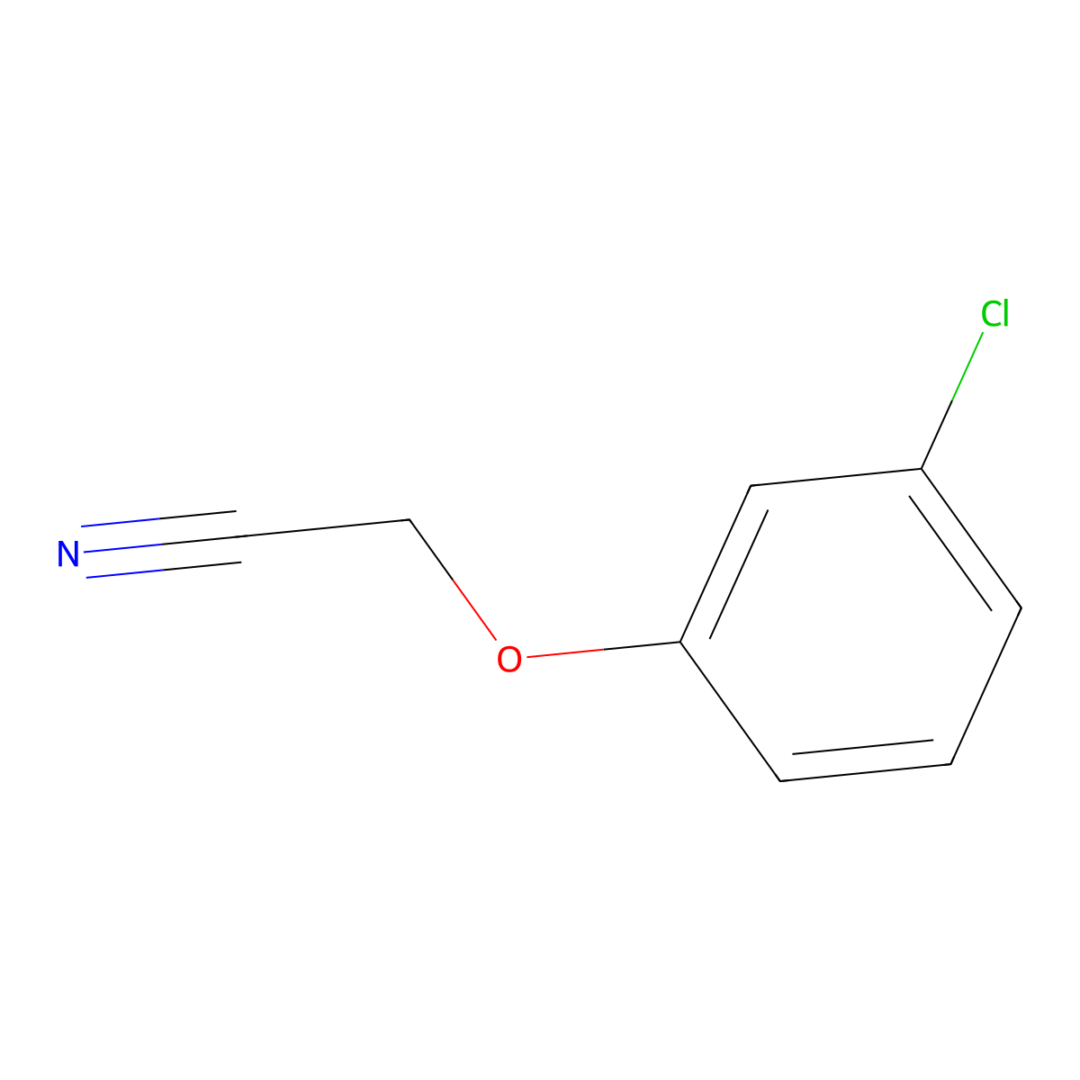 3-Chlorophenoxyacetonitrile molecular structure, CAS 43111-32-6