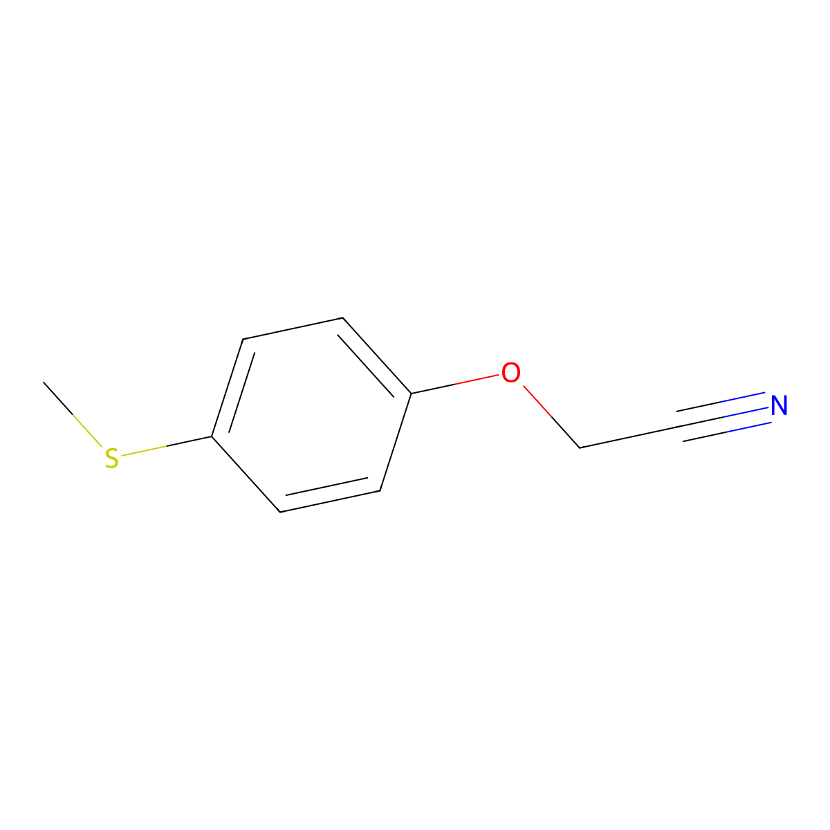 2-[4-(Methylthio)phenoxy]acetonitrile molecular structure, CAS 43111-34-8