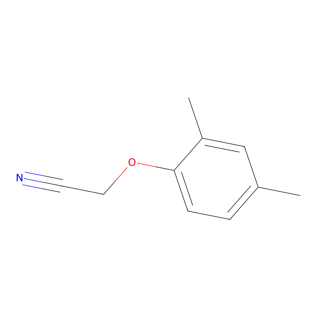 2-(2,4-Dimethylphenoxy)acetonitrile molecular structure, CAS 43111-35-9