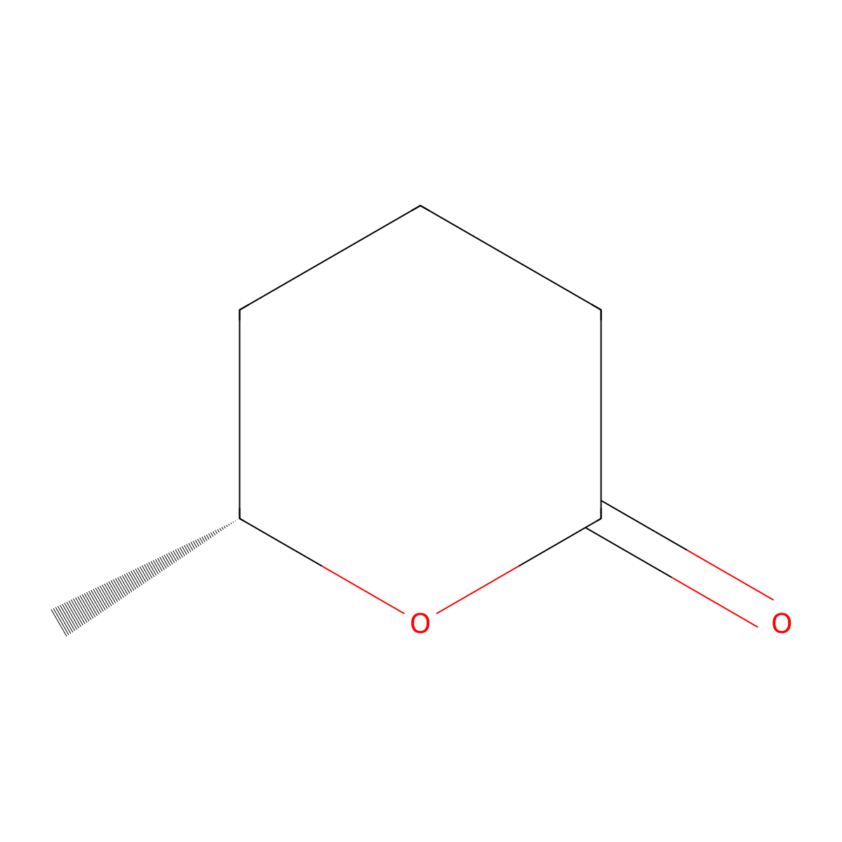 (R)-5-Hexanolide molecular structure, CAS 43112-32-9