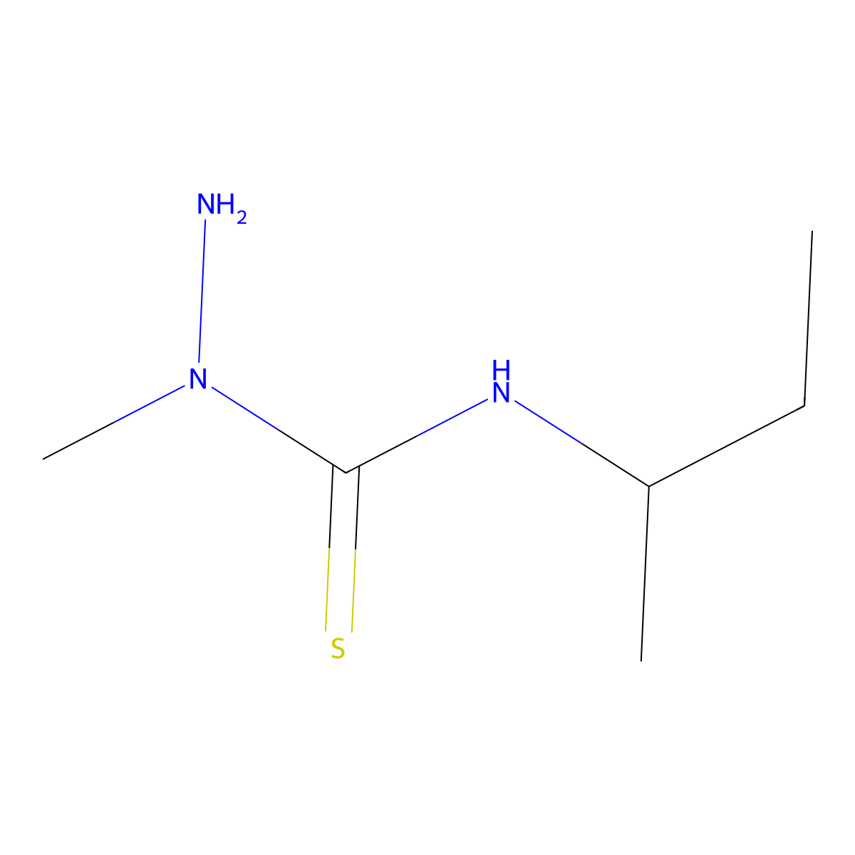 3-Amino-1-(butan-2-yl)-3-methylthiourea molecular structure, CAS 4312-10-1