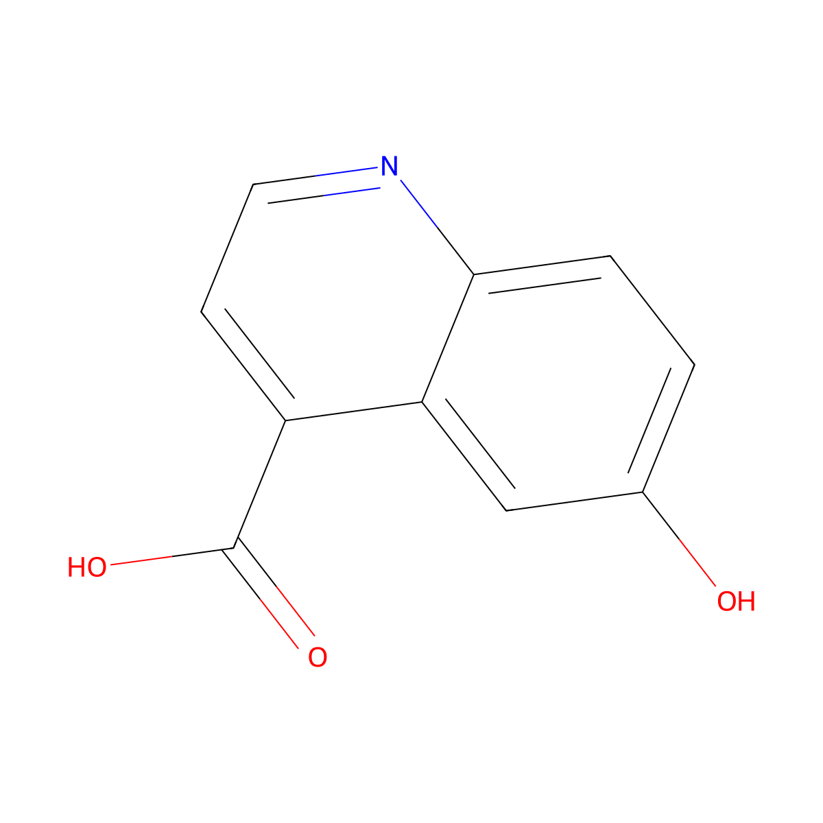 6-Hydroxyquinoline-4-carboxylic acid molecular structure, CAS 4312-44-1