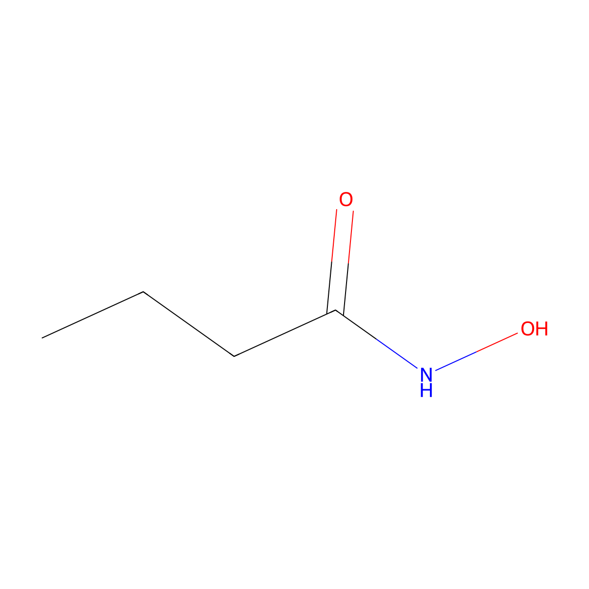 N-hydroxybutanamide molecular structure, CAS 4312-91-8