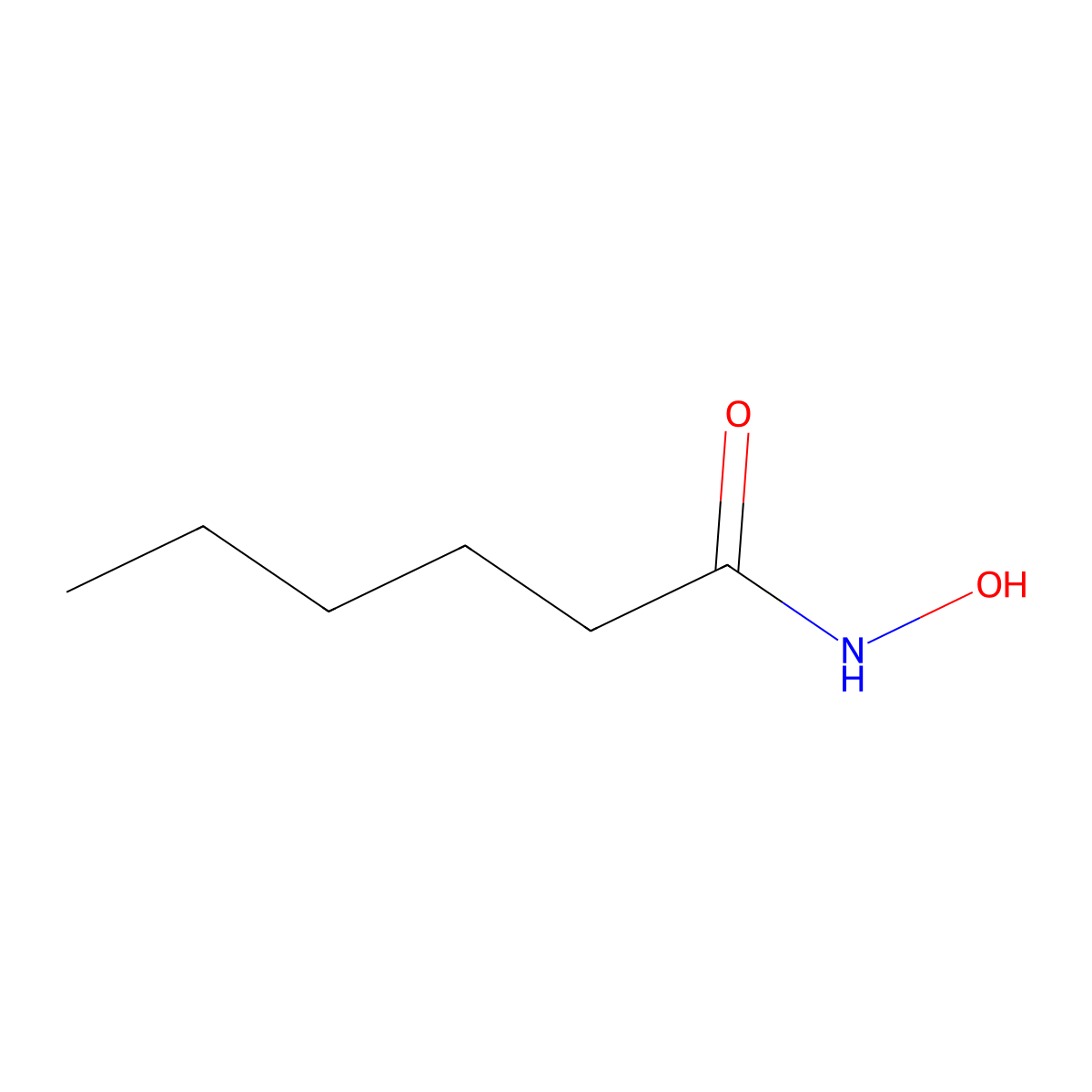 Hexanohydroxamic acid molecular structure, CAS 4312-93-0
