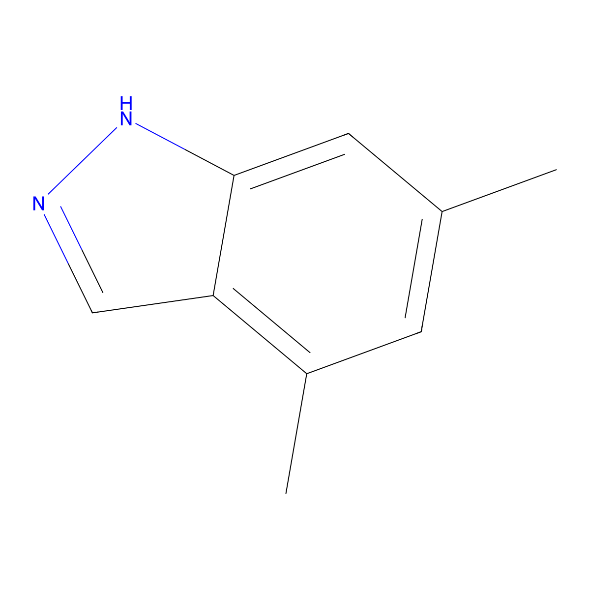 4,6-dimethyl-1H-indazole molecular structure, CAS 43120-31-6
