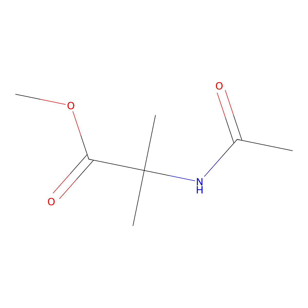 Methyl 2-acetamido-2-methylpropanoate molecular structure, CAS 43135-06-4