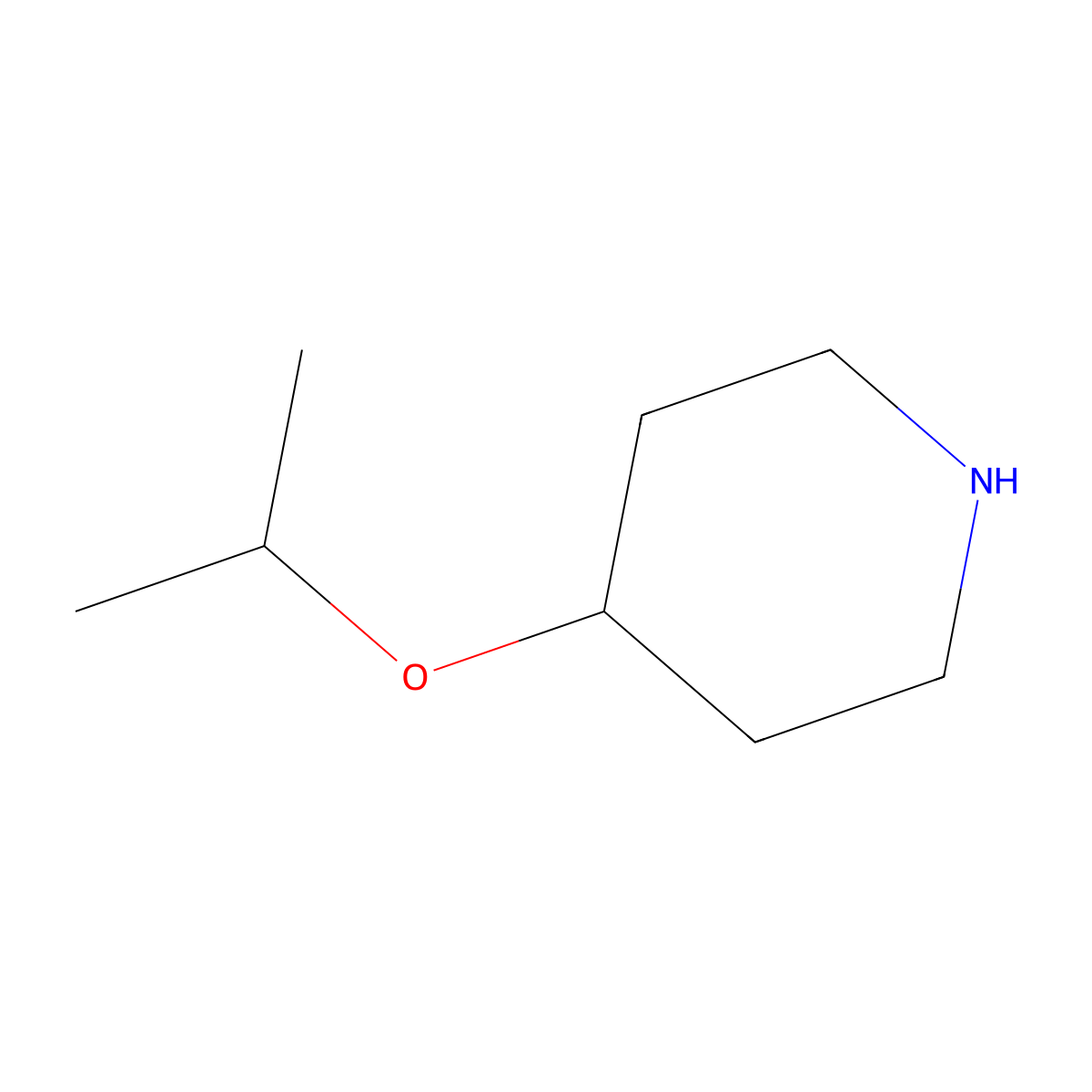 4-(Propan-2-yloxy)piperidine molecular structure, CAS 43139-18-0