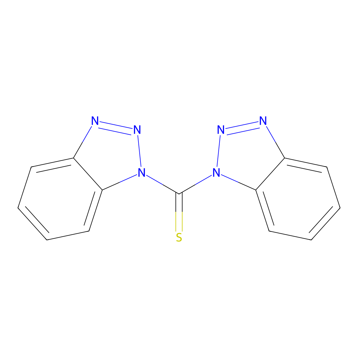 Bis(1-benzotriazolyl)methanethione molecular structure, CAS 4314-19-6