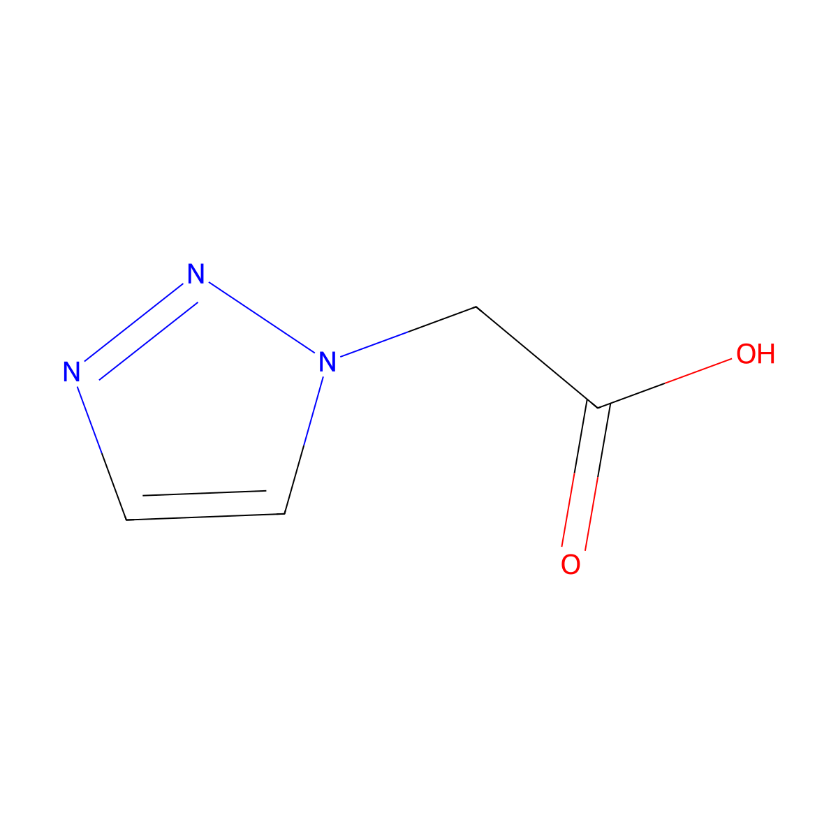 2-(1H-1,2,3-triazol-1-yl)acetic acid molecular structure, CAS 4314-22-1
