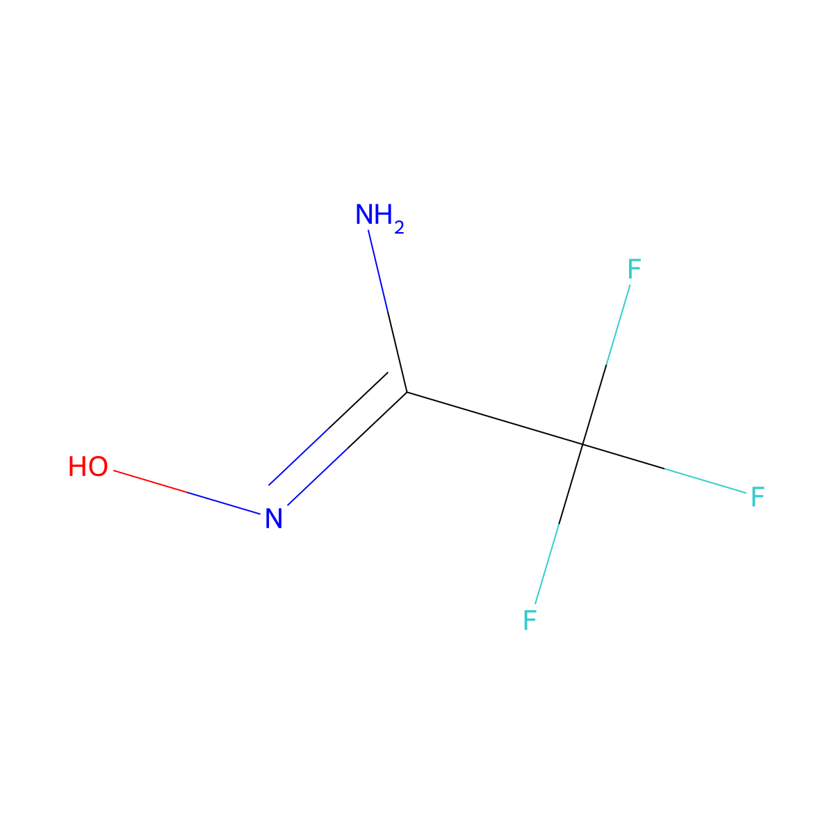 2,2,2-trifluoro-N'-hydroxyethanimidamide molecular structure, CAS 4314-35-6