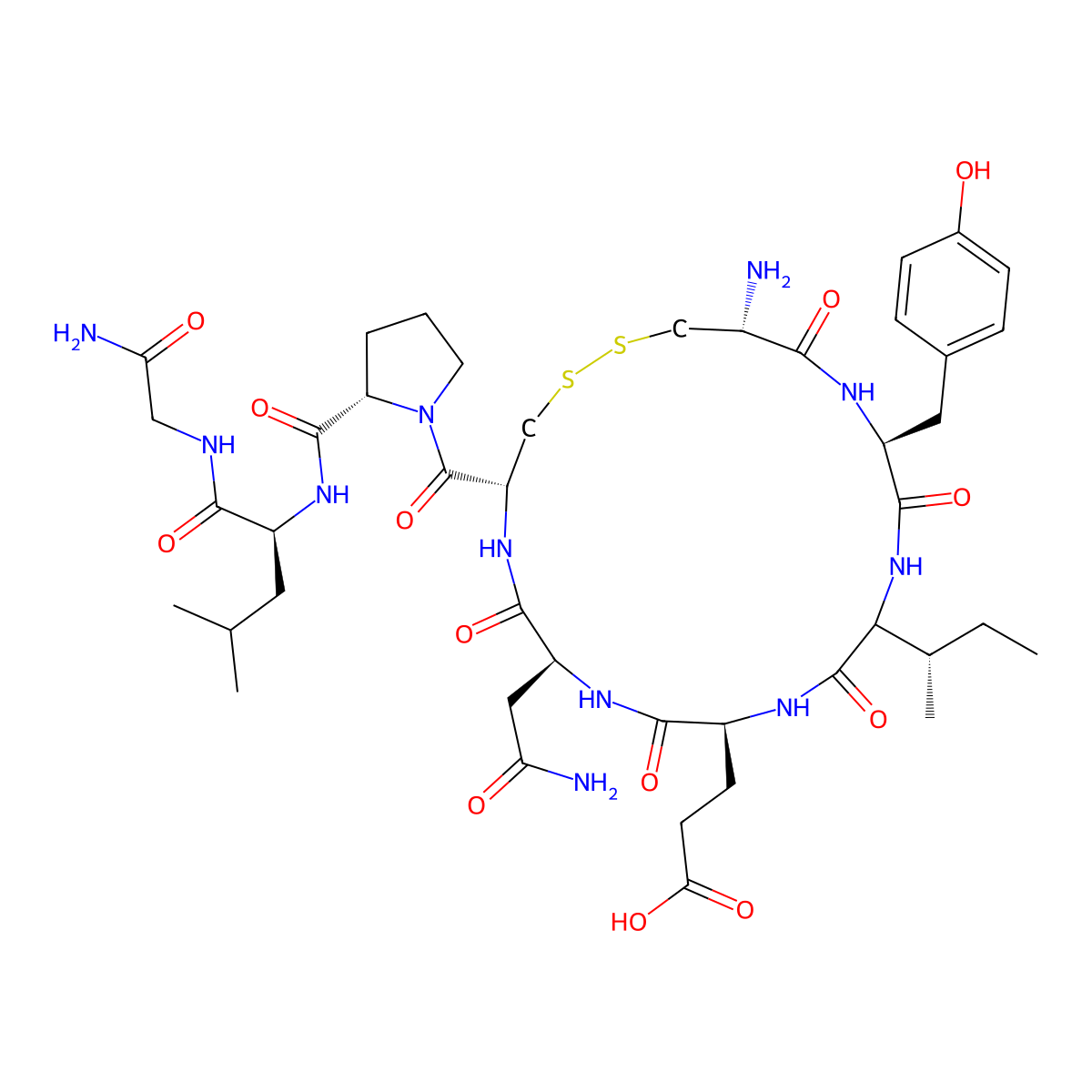 Oxytocin, glu(4)- molecular structure, CAS 4314-67-4