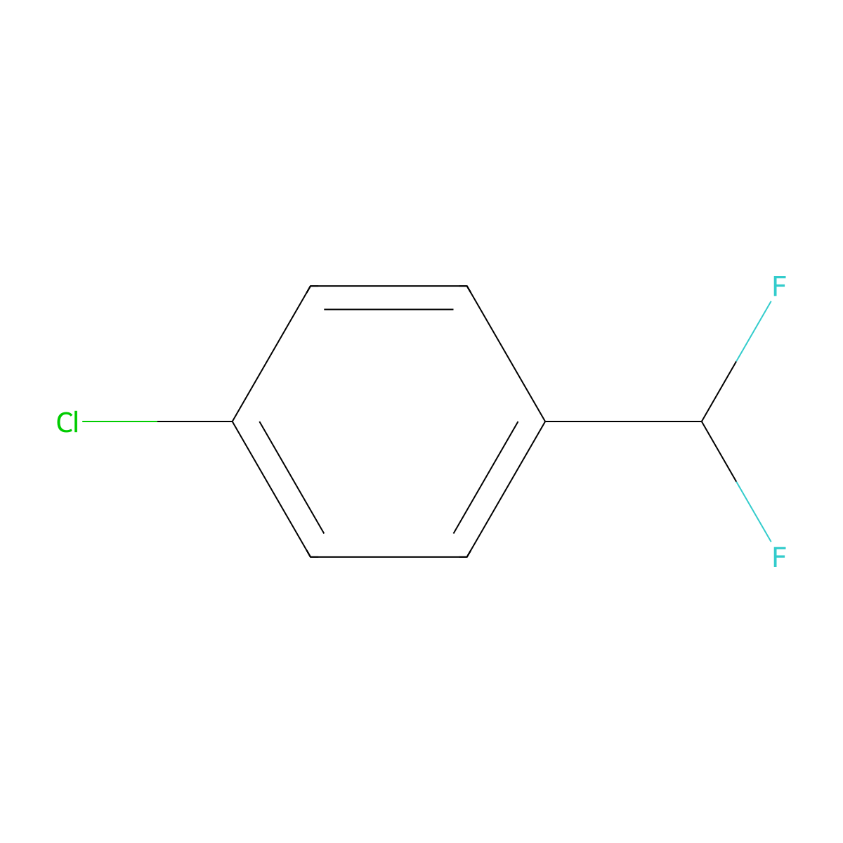 1-Chloro-4-(difluoromethyl)benzene molecular structure, CAS 43141-66-8