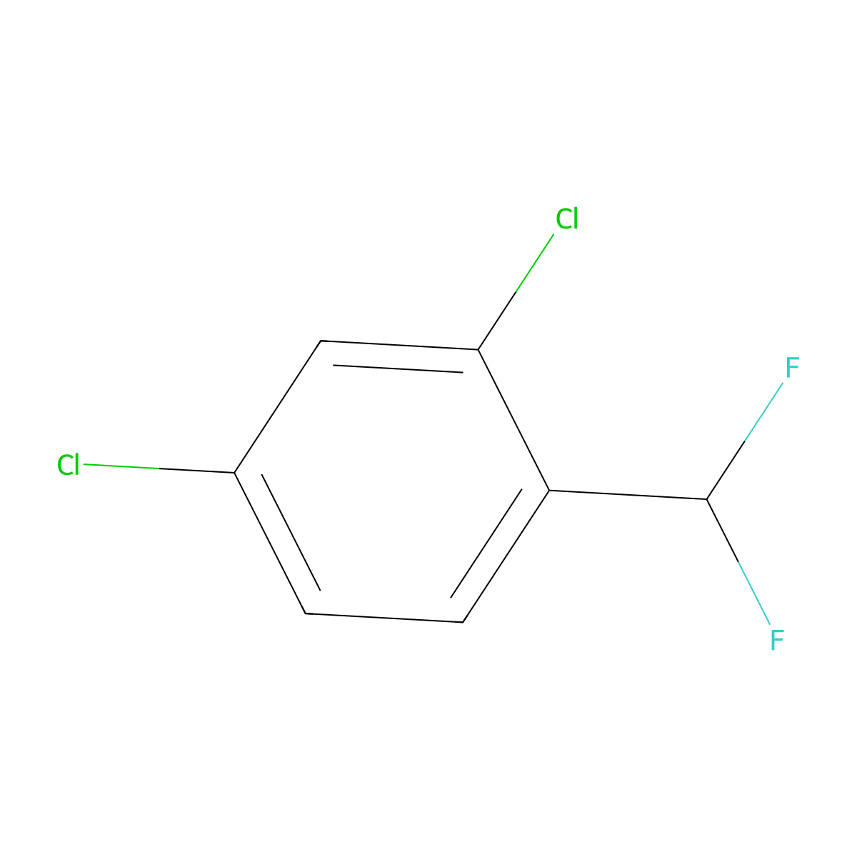 2,4-Dichloro-1-(difluoromethyl)benzene molecular structure, CAS 43141-67-9