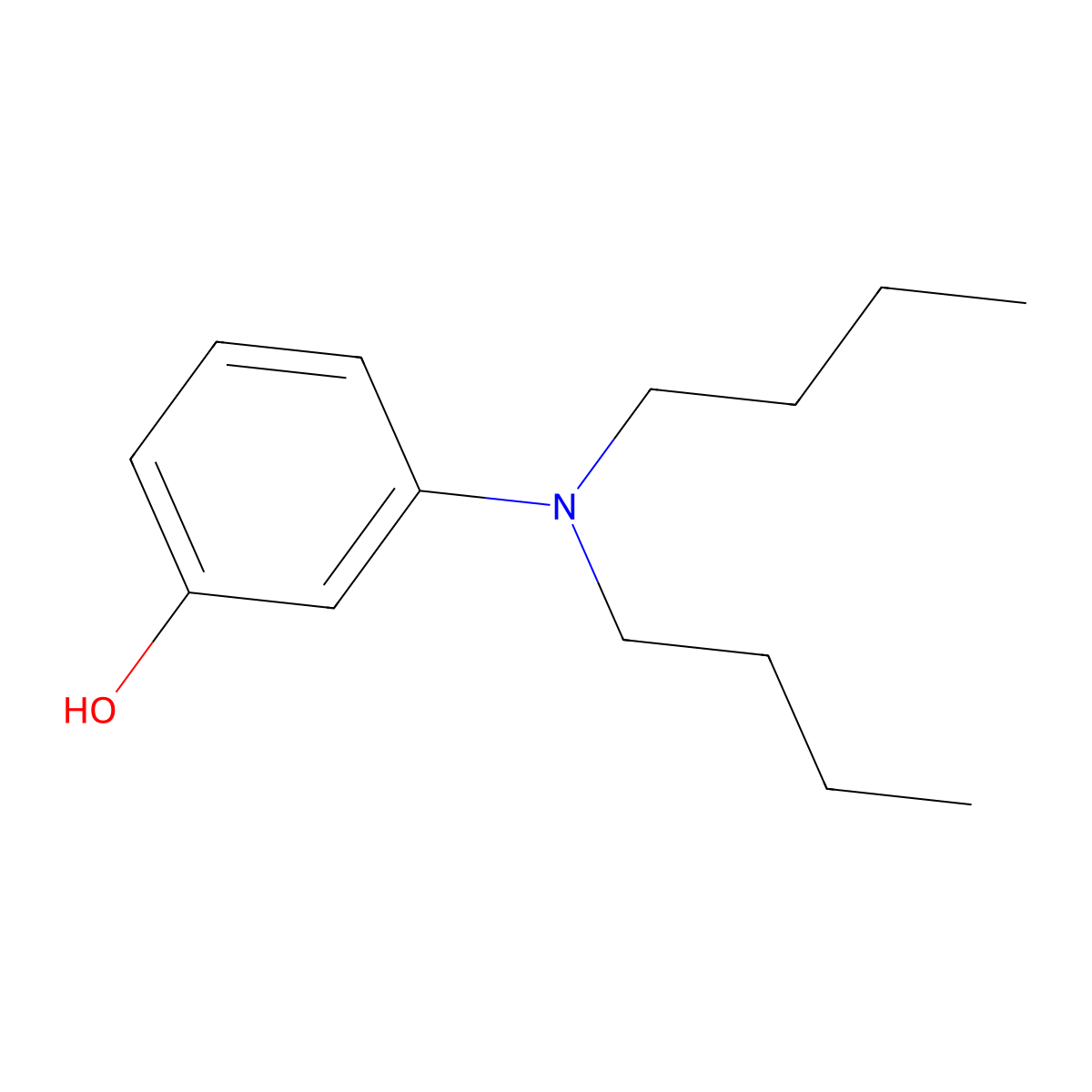 N,N-Dibutyl-3-aminophenol molecular structure, CAS 43141-69-1