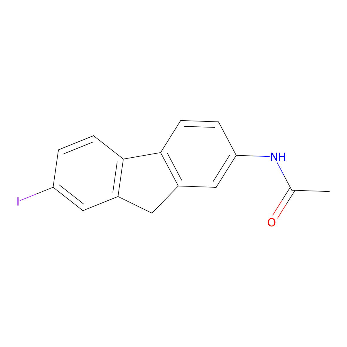 7-Iodo-N-2-acetylaminofluorene molecular structure, CAS 43146-78-7