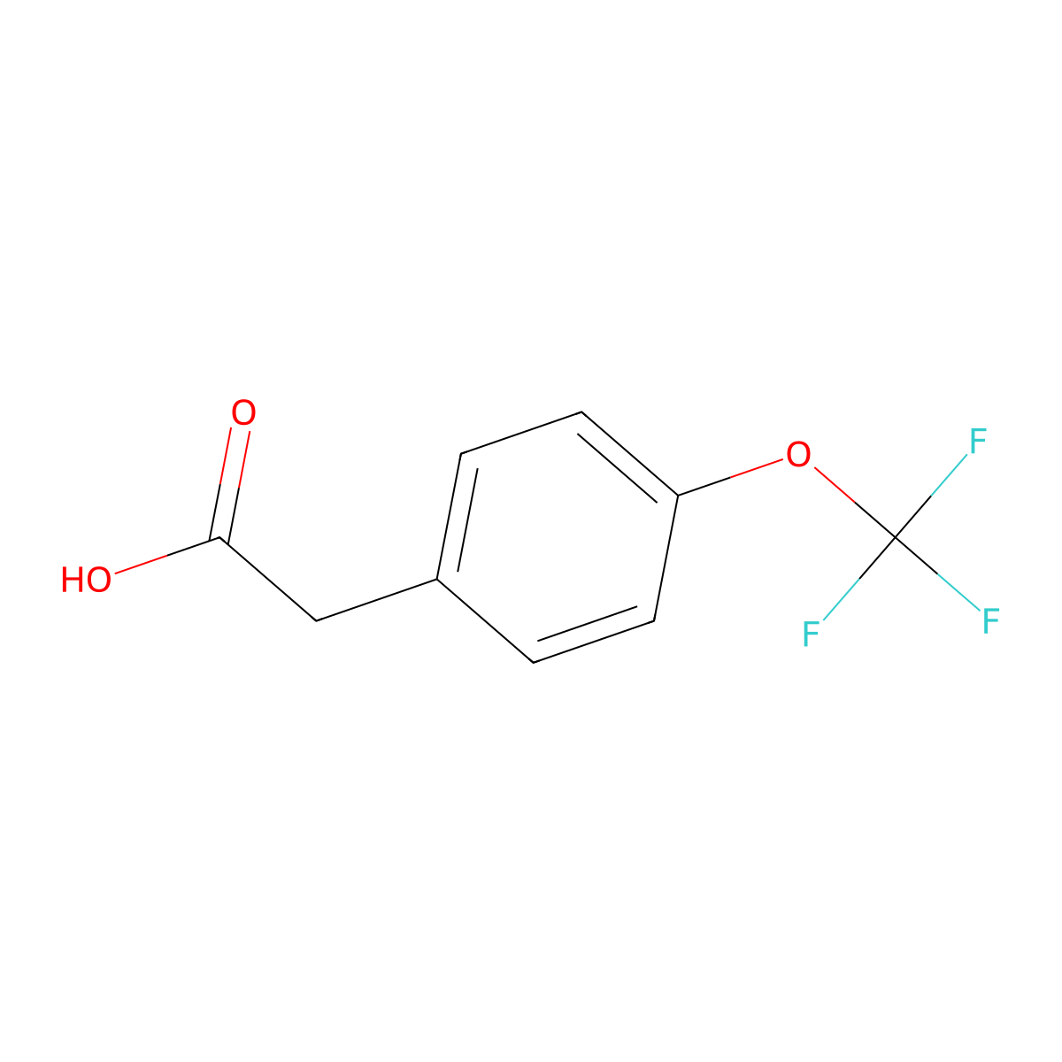 2-[4-(Trifluoromethoxy)phenyl]acetic acid molecular structure, CAS 4315-07-5