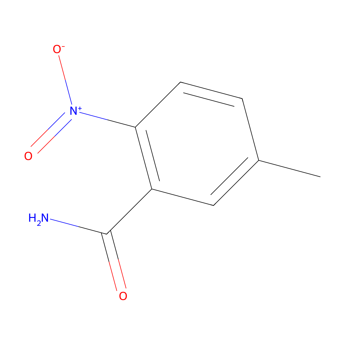 5-Methyl-2-nitrobenzamide molecular structure, CAS 4315-12-2