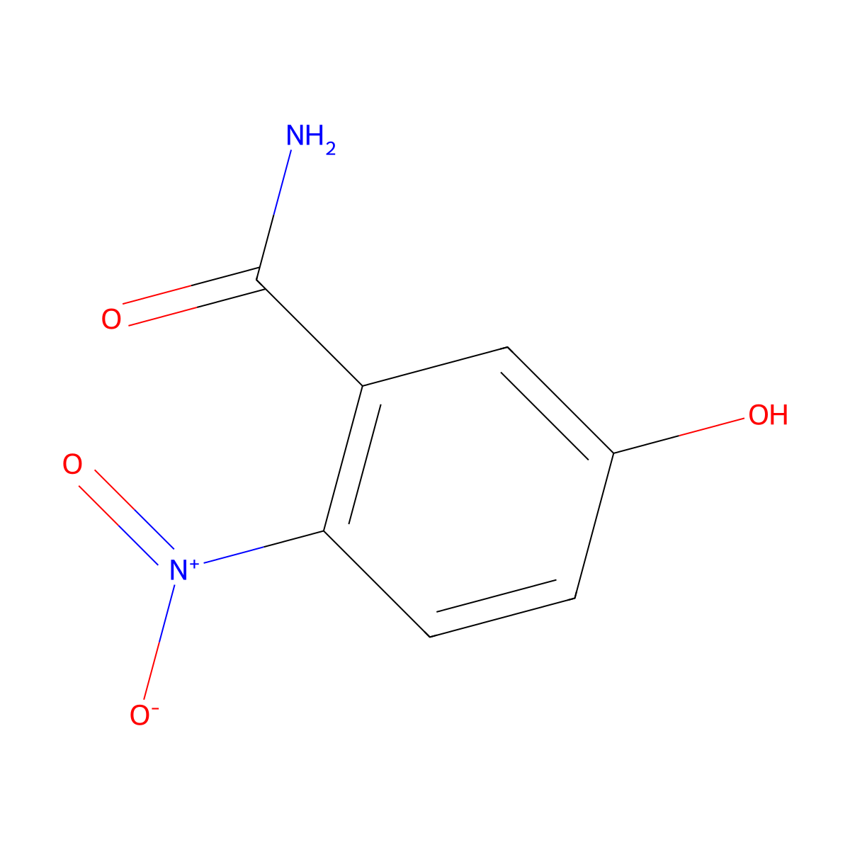 5-Hydroxy-2-nitrobenzamide molecular structure, CAS 4315-16-6