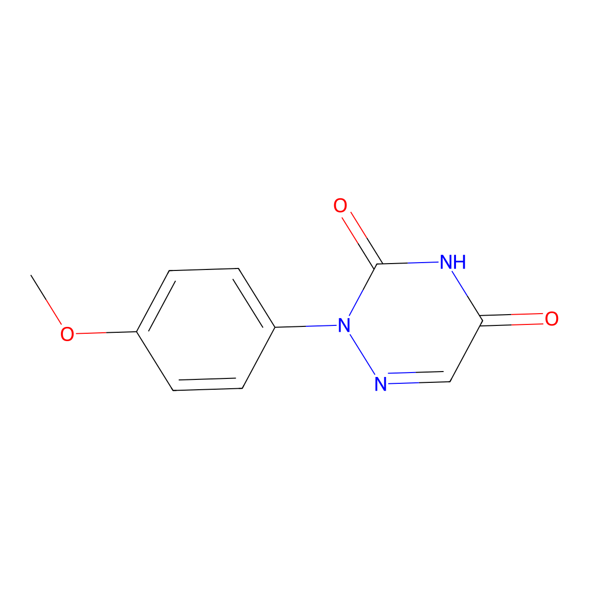 2-(4-Methoxyphenyl)-1,2,4-triazine-3,5(2H,4H)-dione molecular structure, CAS 4315-70-2