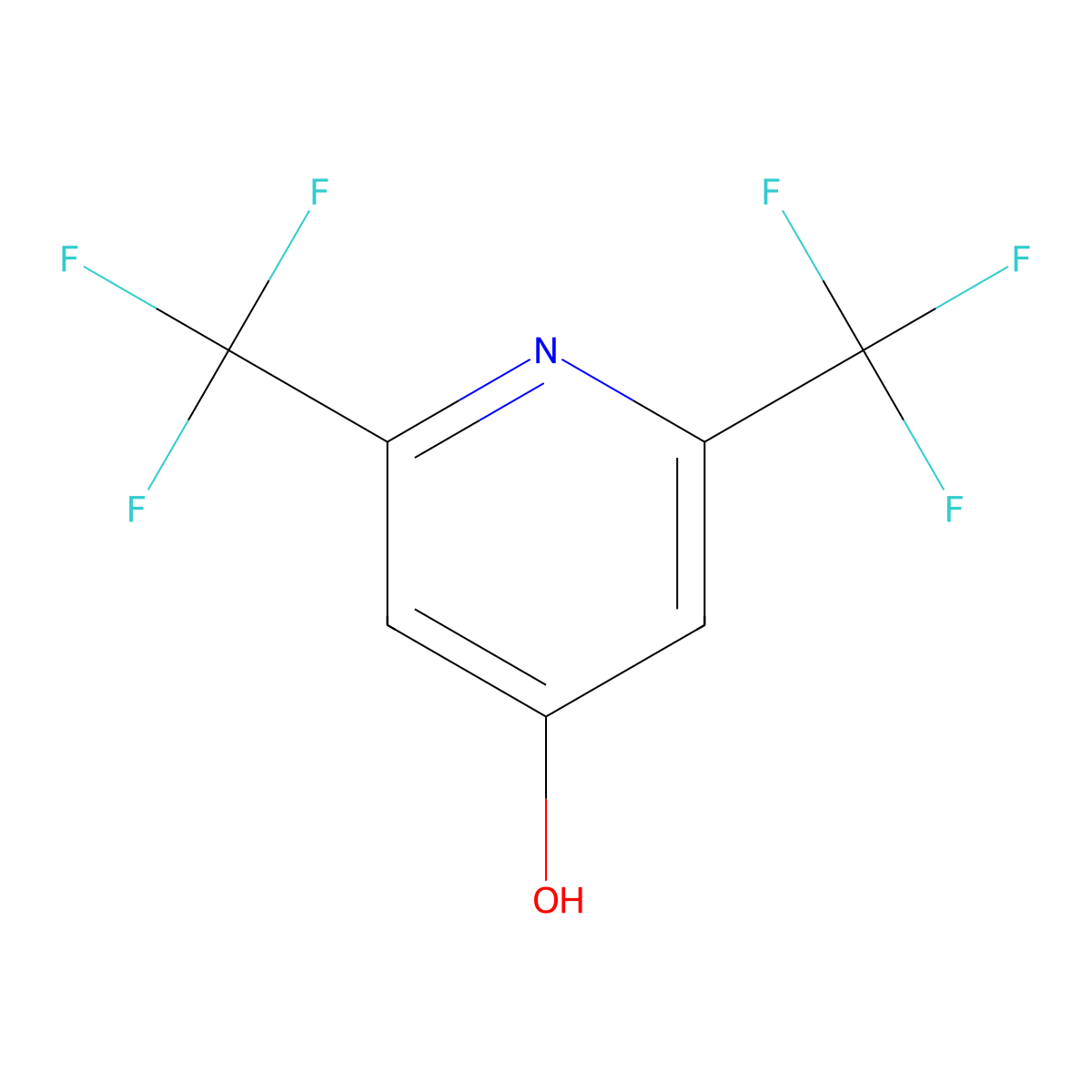 2,6-Bis(trifluoromethyl)-4-pyridinol molecular structure, CAS 43150-55-6