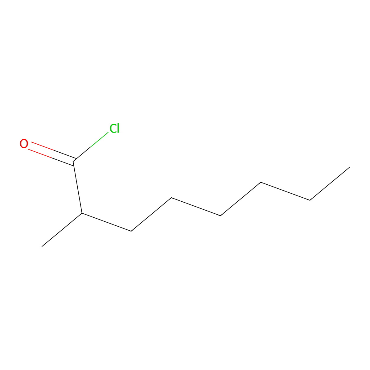 2-Methyl octanoic acid chloride molecular structure, CAS 43152-88-1