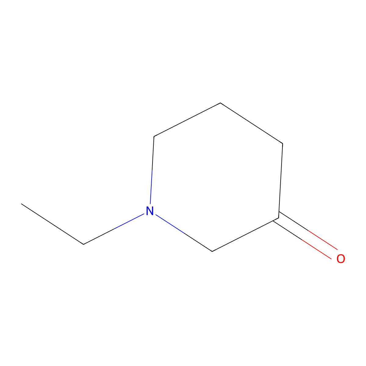1-Ethylpiperidin-3-one hydrochloride molecular structure, CAS 43152-93-8