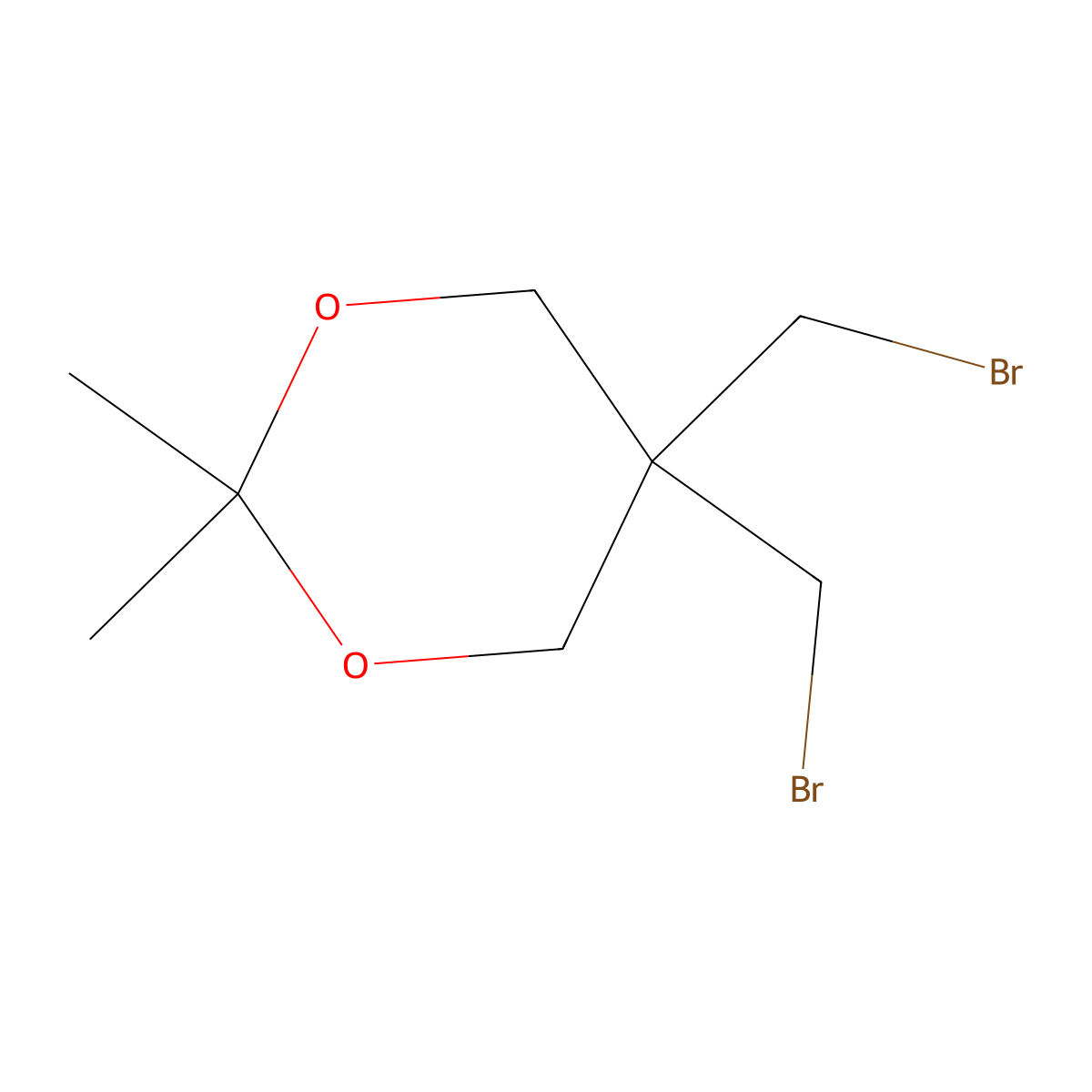 5,5-Bis(bromomethyl)-2,2-dimethyl-1,3-dioxane molecular structure, CAS 43153-20-4
