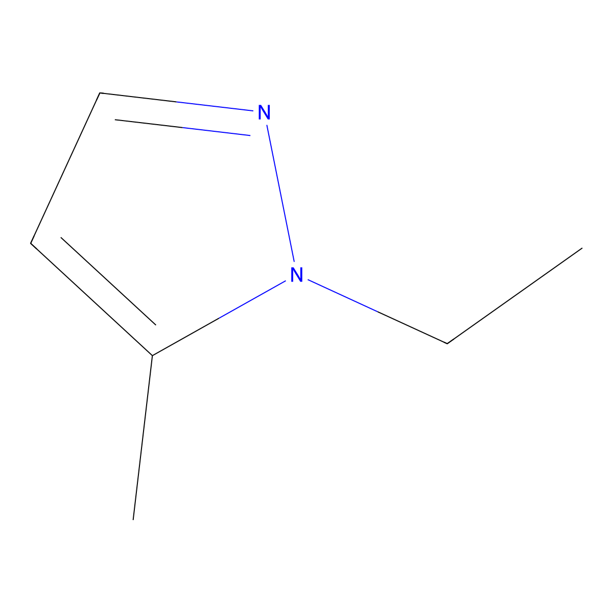 1-ethyl-5-methyl-1H-pyrazole molecular structure, CAS 43155-07-3