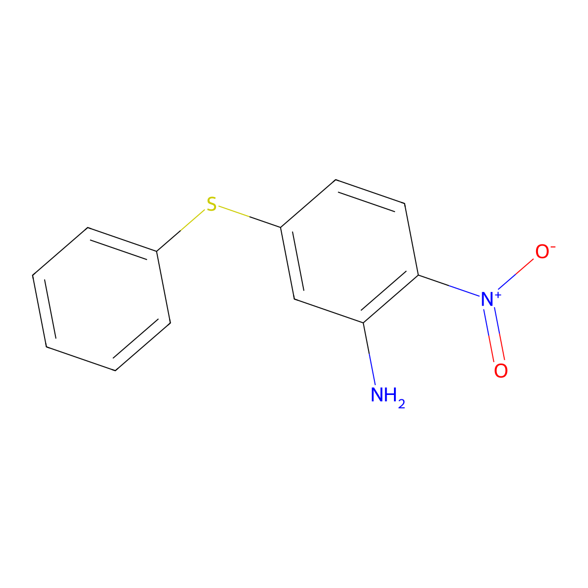 2-Nitro-5-phenylthioaniline molecular structure, CAS 43156-47-4