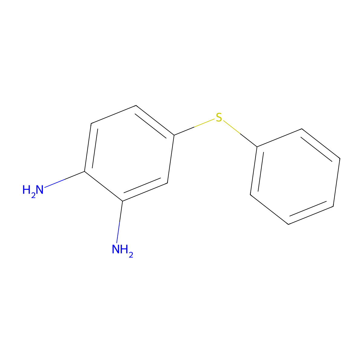 4-(Phenylthio)-1,2-benzenediamine molecular structure, CAS 43156-48-5