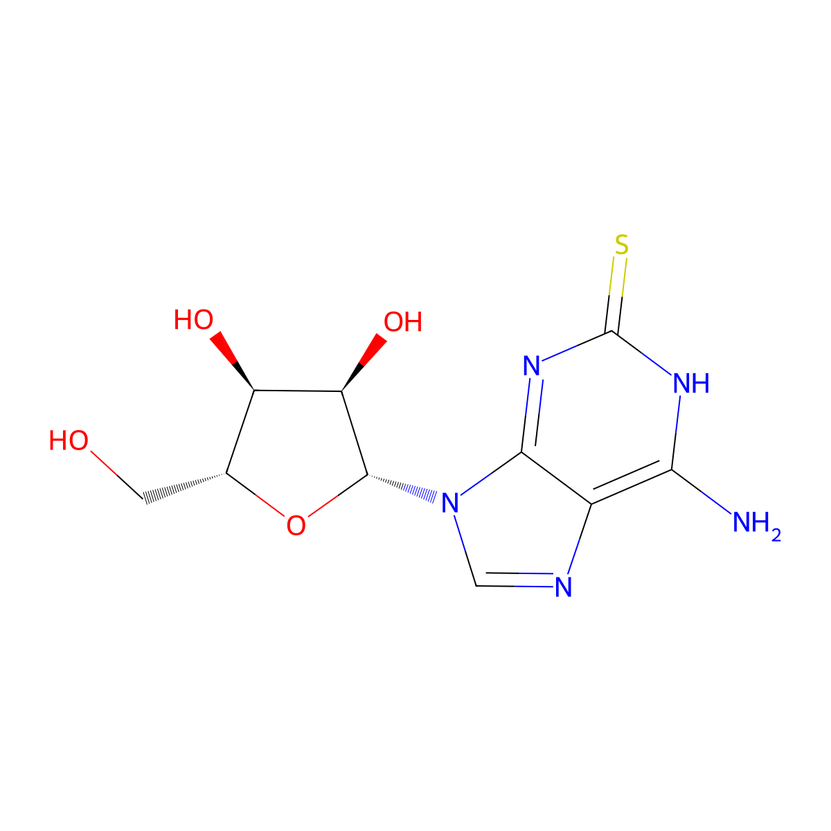 2-Thioadenosine molecular structure, CAS 43157-50-2