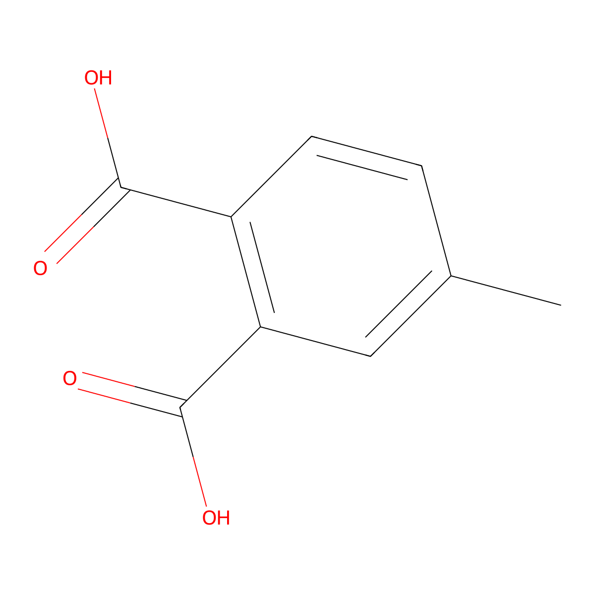 4-Methylphthalic acid molecular structure, CAS 4316-23-8
