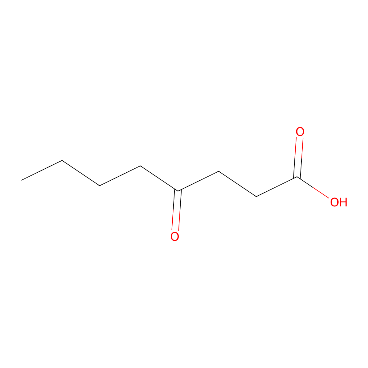 4-Oxooctanoic acid molecular structure, CAS 4316-44-3