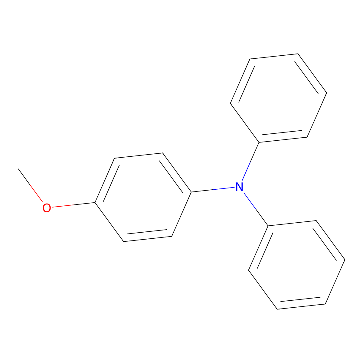 4-Methoxytriphenylamine molecular structure, CAS 4316-51-2