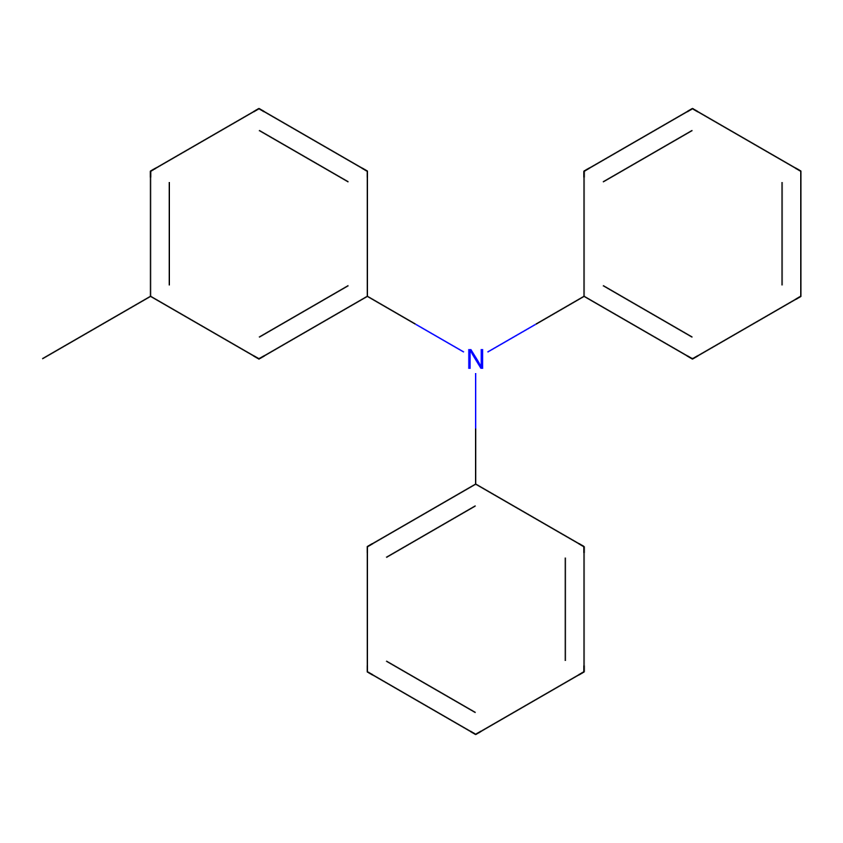 3-methyl-N,N-diphenylaniline molecular structure, CAS 4316-54-5