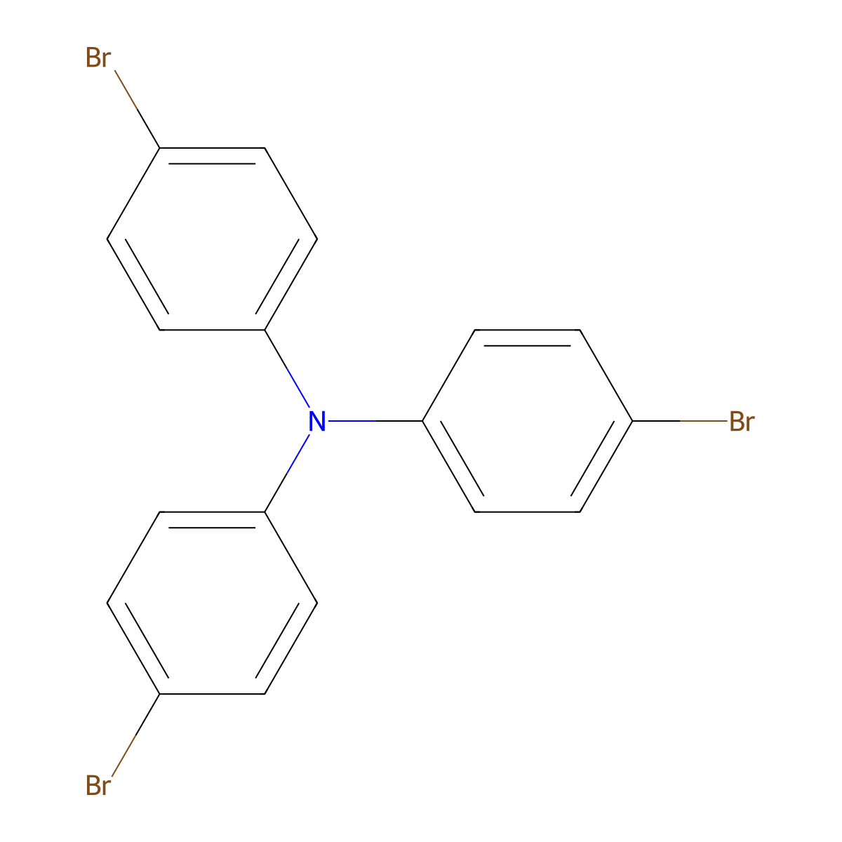 Tris(4-bromophenyl)amine molecular structure, CAS 4316-58-9