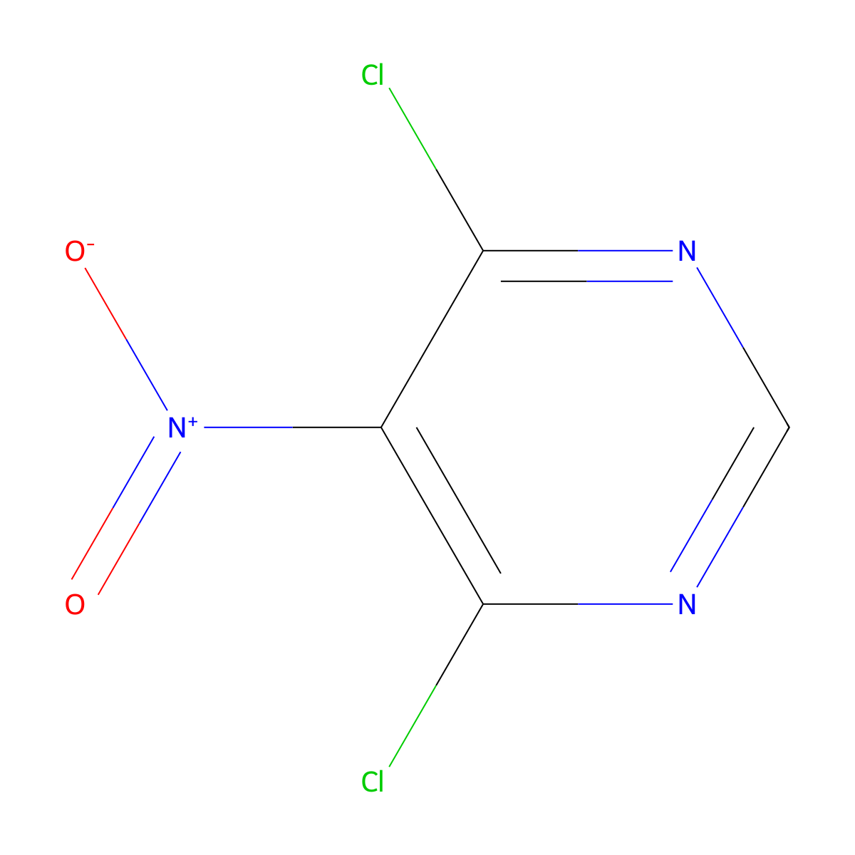 4,6-Dichloro-5-nitropyrimidine molecular structure, CAS 4316-93-2