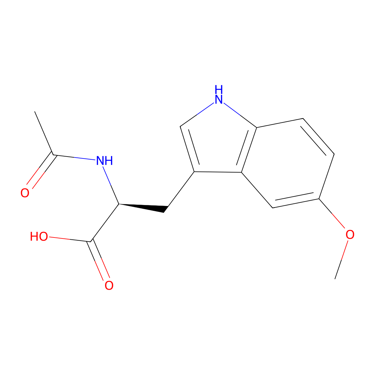 Tryptophan, N-acetyl-5-methoxy- molecular structure, CAS 43167-40-4