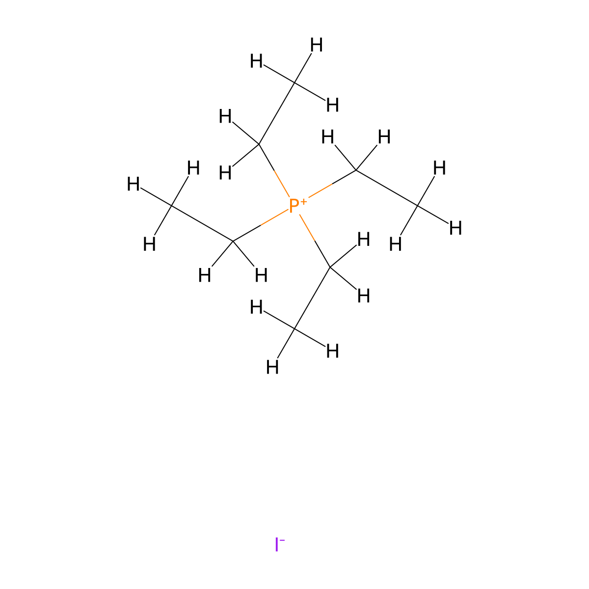 Tetraethylphosphonium iodide molecular structure, CAS 4317-06-0