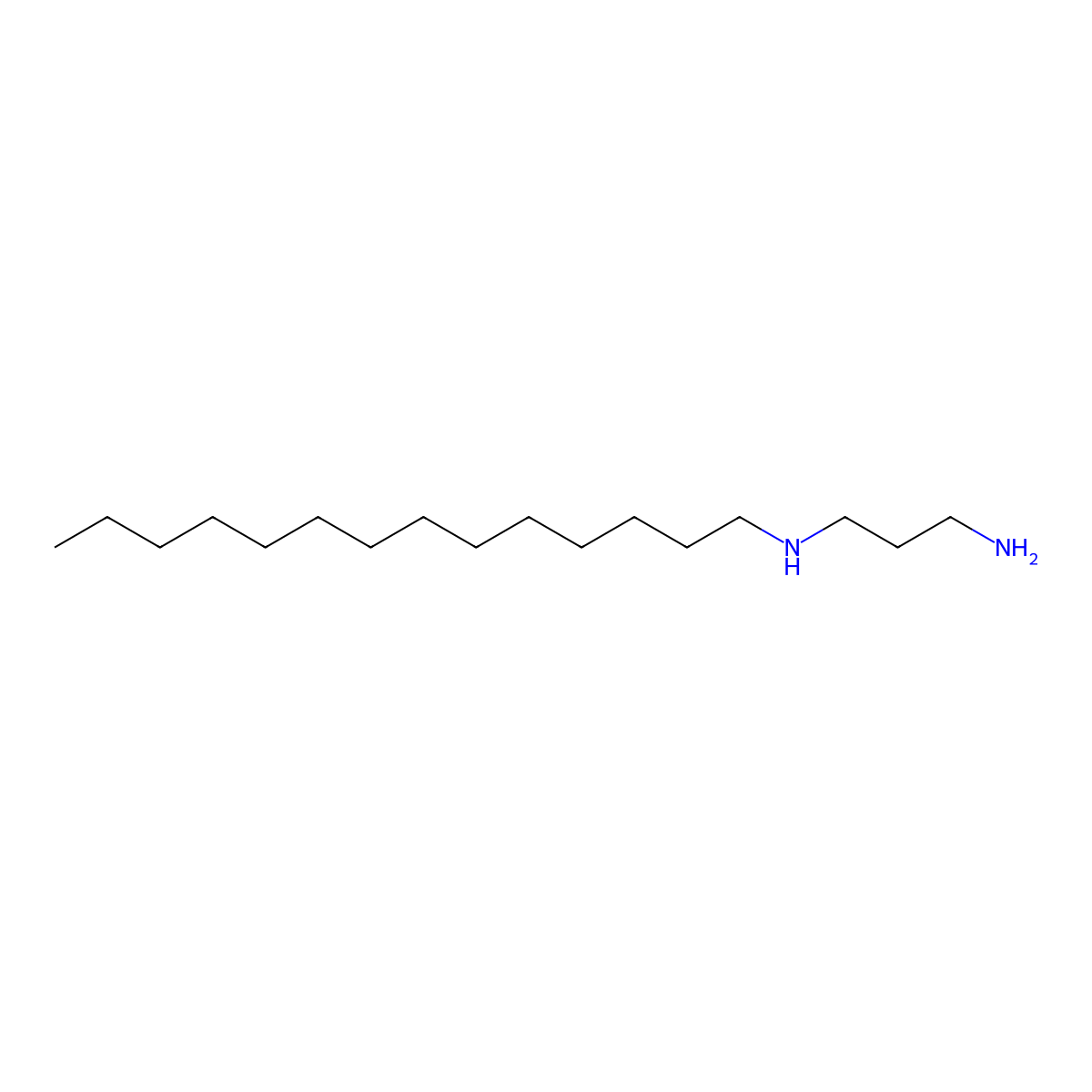 N-Tetradecyl-1,3-propanediamine molecular structure, CAS 4317-79-7